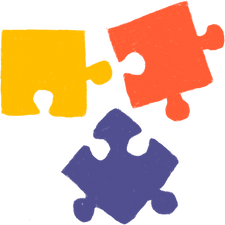 Handdrawn Organic Puzzle Pieces